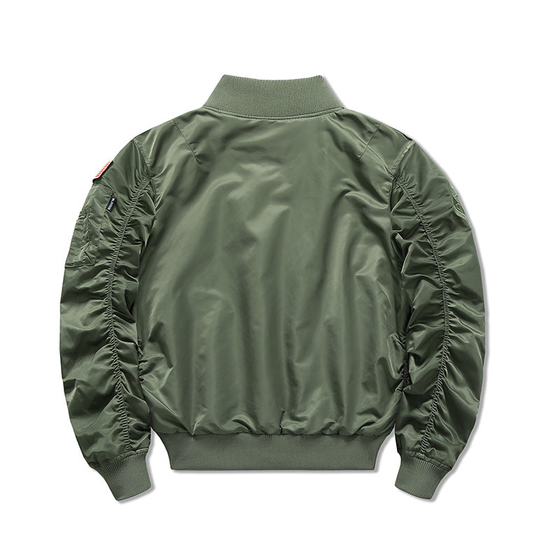 Men's camouflage bomber jacket in pilot style with multiple pockets and knitted cuffs Mune Fashion