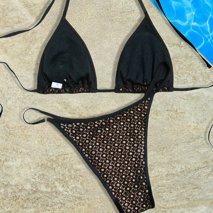 Ladies triangle bikini with airy lace look Mune Fashion