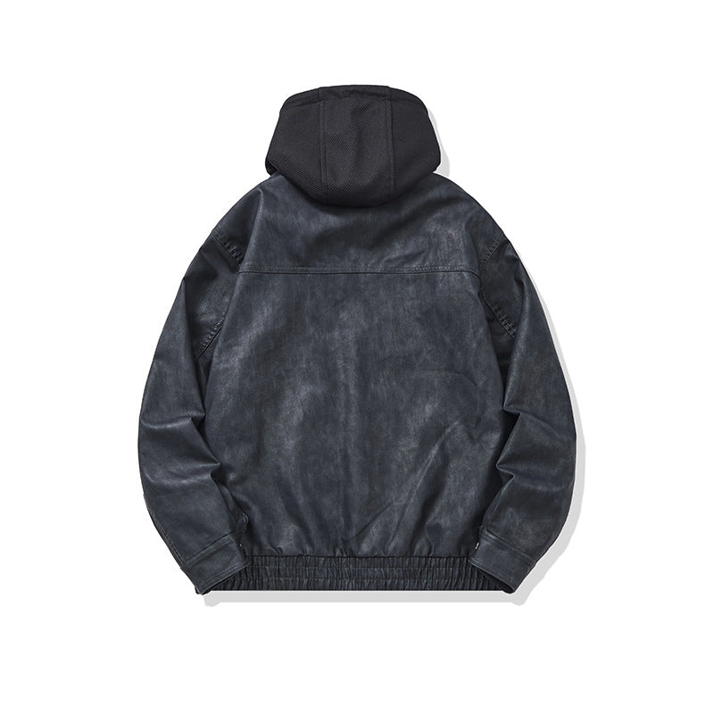 Men's Hooded Canvas Blouson in Boxy Cut with Utility Details Mune Fashion