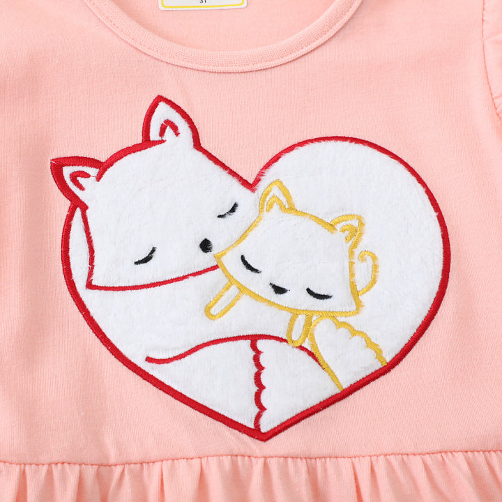 Girls Casual Dress with Charming Animal Motif Mune Fashion