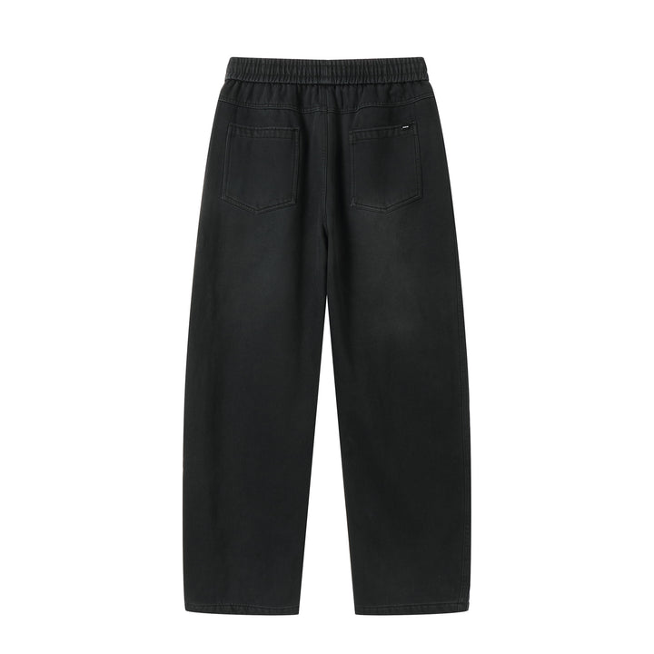 Women's Relaxed Jogging Pants with High Elastic Waistband and Side Decorative Seams