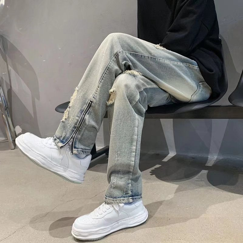 Men's Casual Destroyed Jeans Mune Fashion