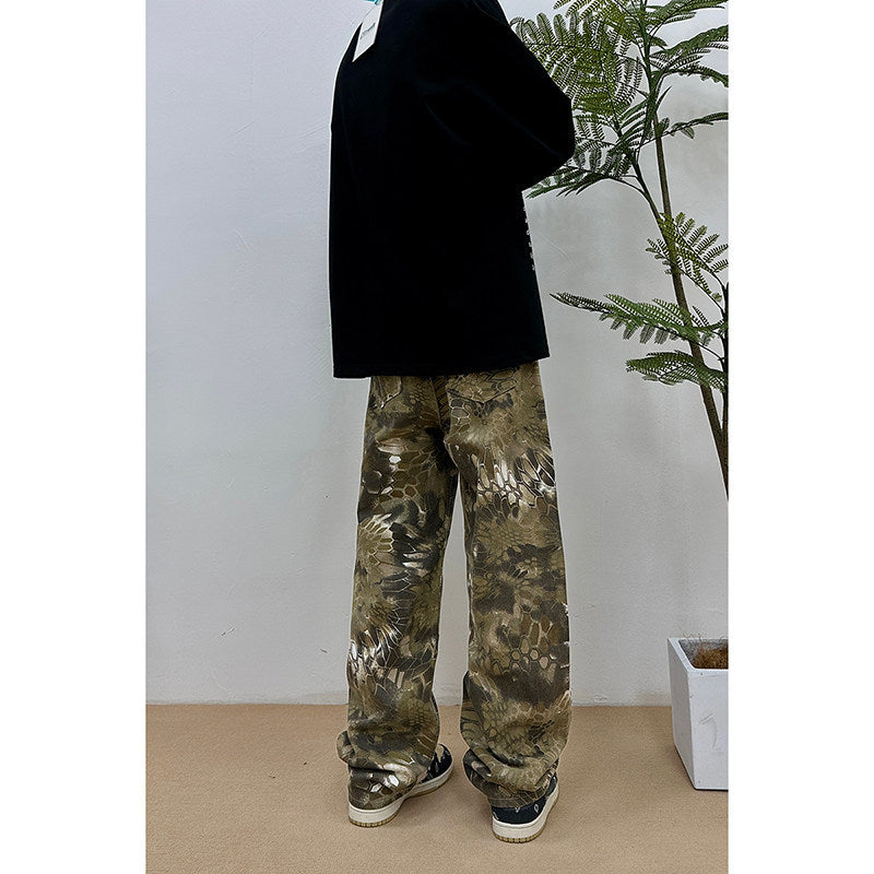 Men's Cargo Pants with Snake Pattern Mune Fashion