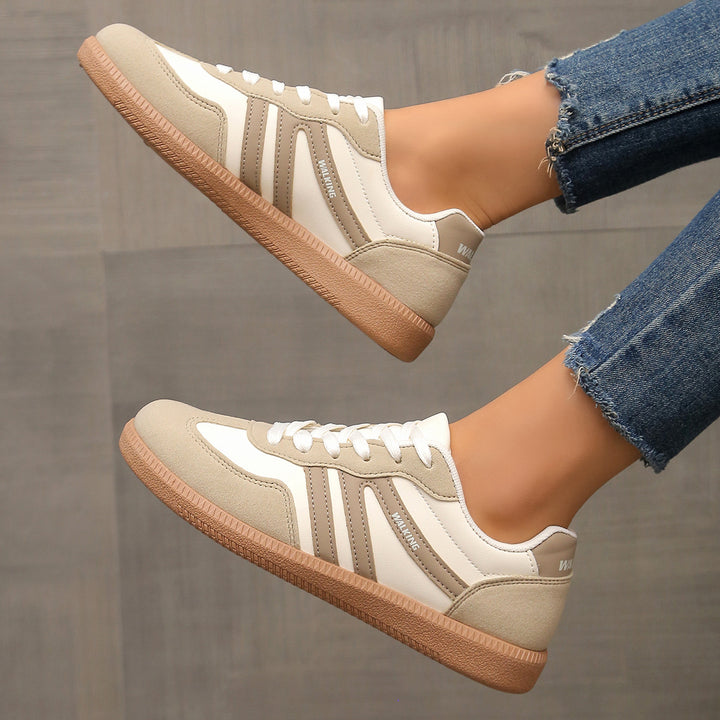 Damen Retro-Sneaker mit Gumsohle und gepolsterter Innensohle Mune Fashion