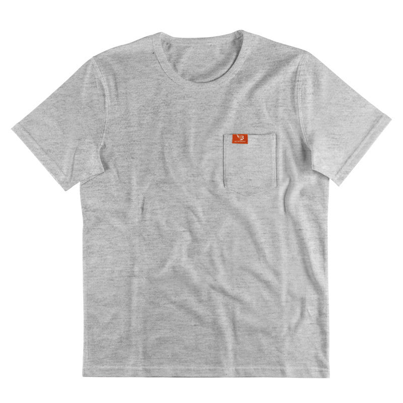 Men's single jersey short-sleeve shirt with patch chest pocket, reinforced seams, and round neckline Mune Fashion
