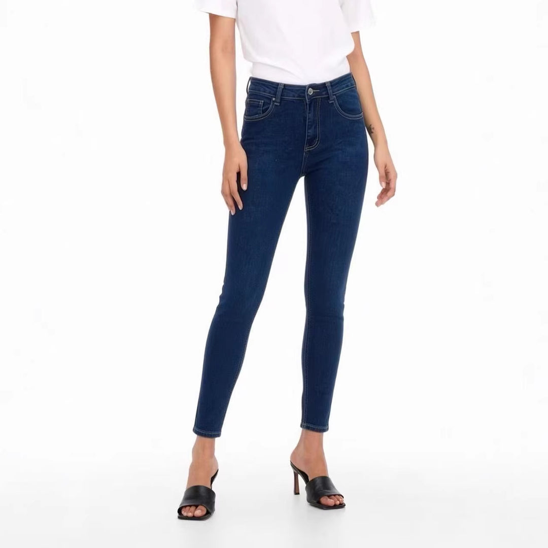 Women's high-waisted skinny jeans with shaping stretch and ankle-length fit Mune Fashion