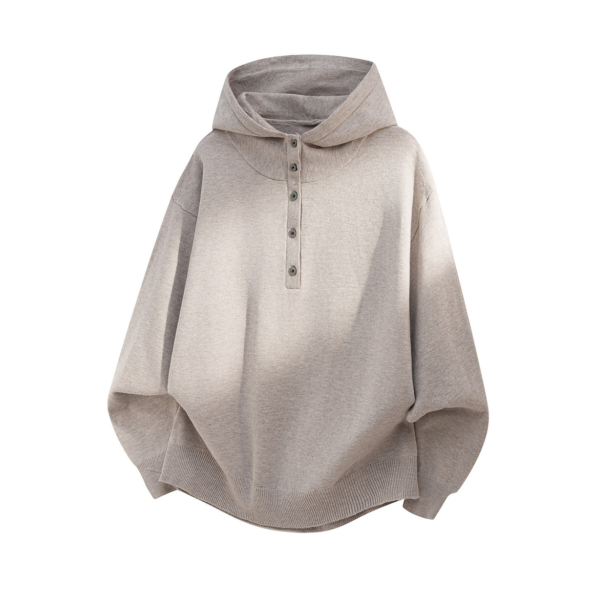 Unisex Oversize Hoodie with Button Placket and Wide Funnel Collar Mune Fashion