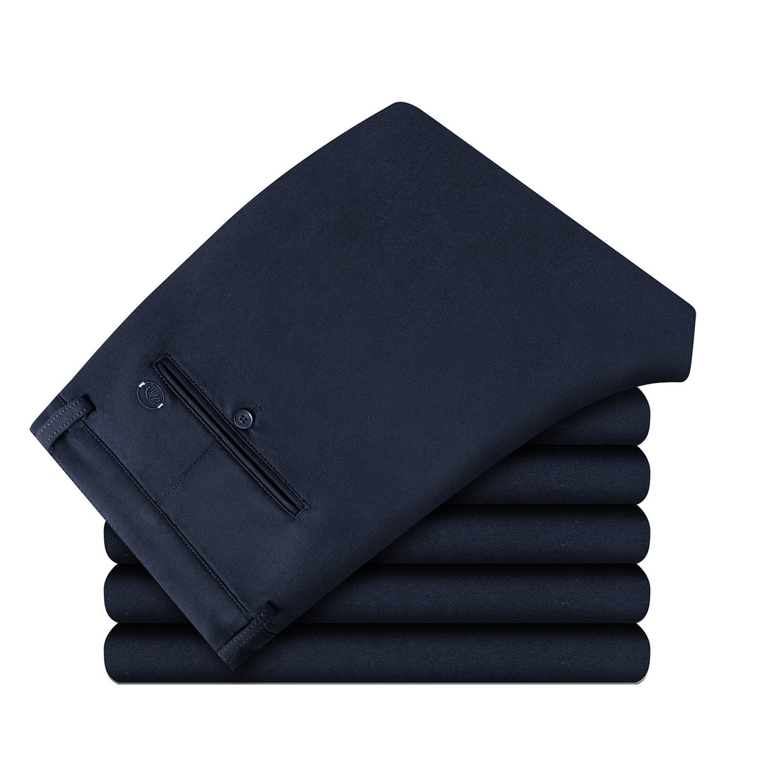 Men's Elegant Slim-Fit Suit Pants with Crease and Concealed Pockets Mune Fashion