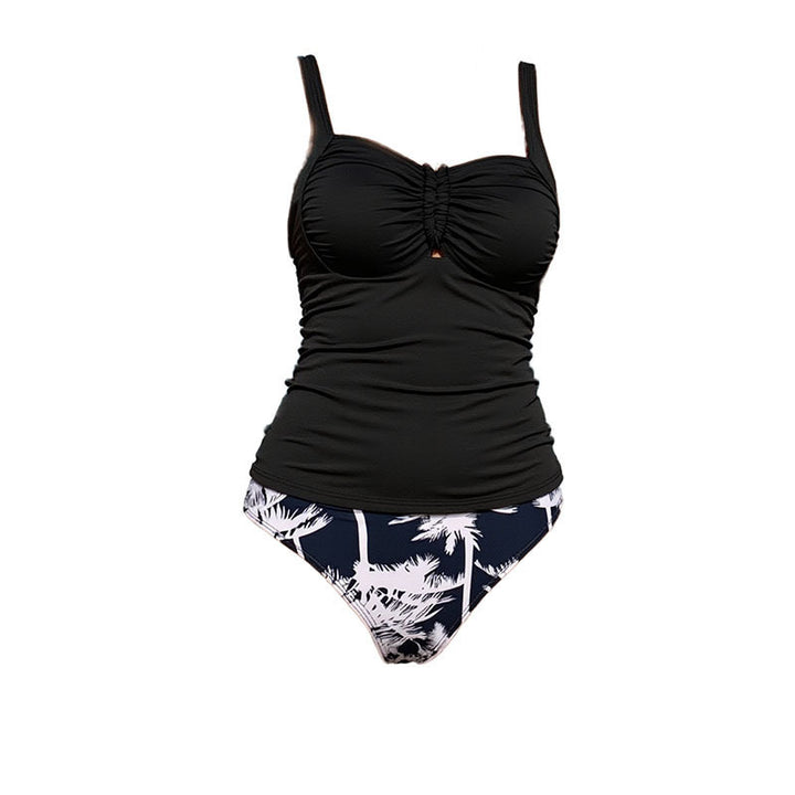Women's tankini set with floral pattern and integrated top Mune Fashion