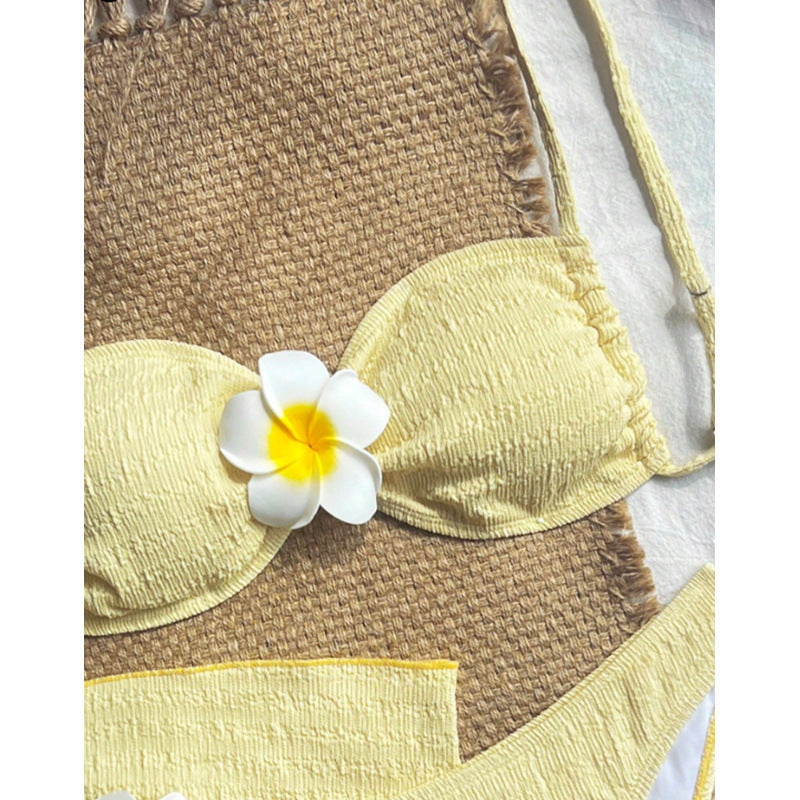 Women's bandeau bikini set with elegant wrap skirt Mune Fashion