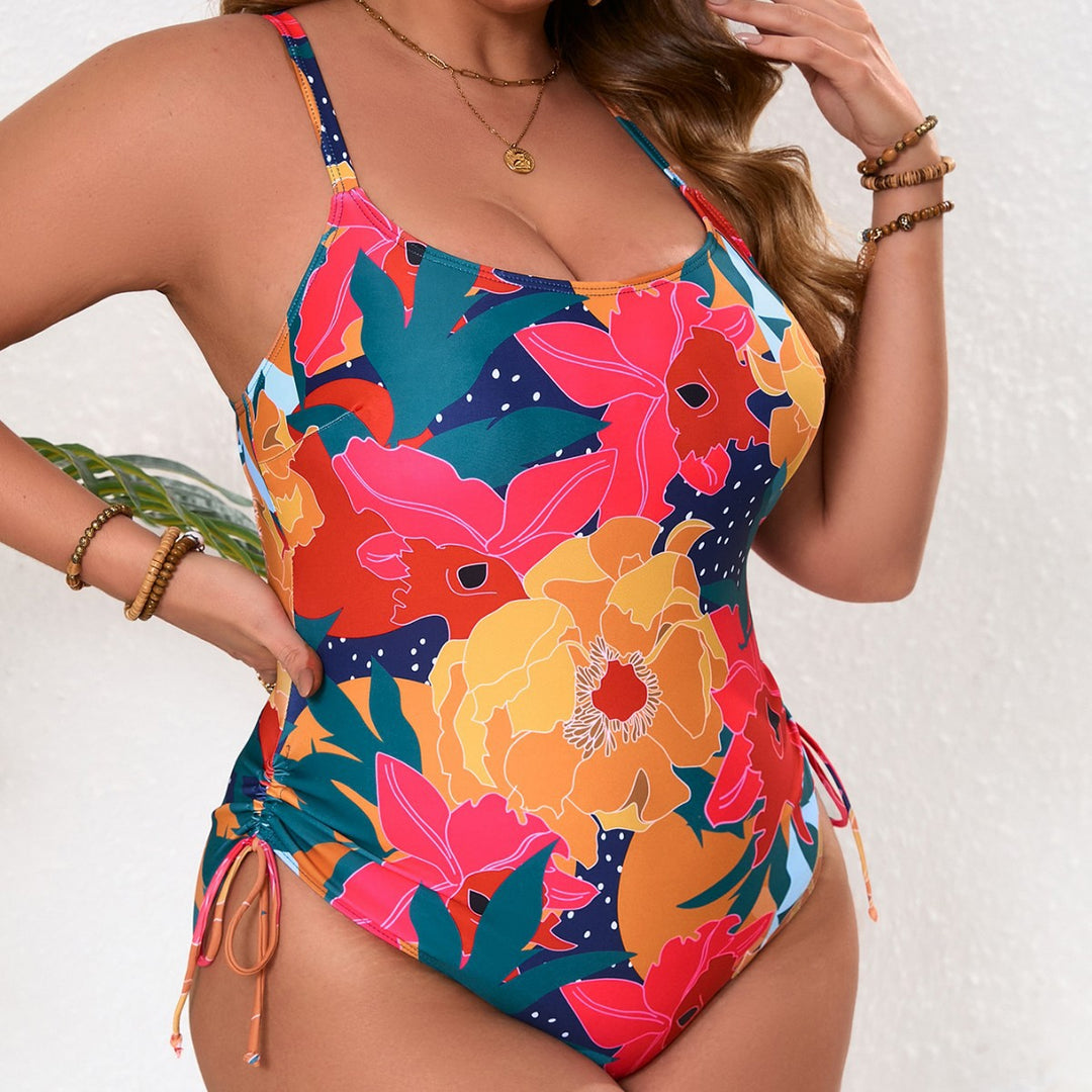 Women’s swimsuit with floral design and adjustable sides Mune Fashion