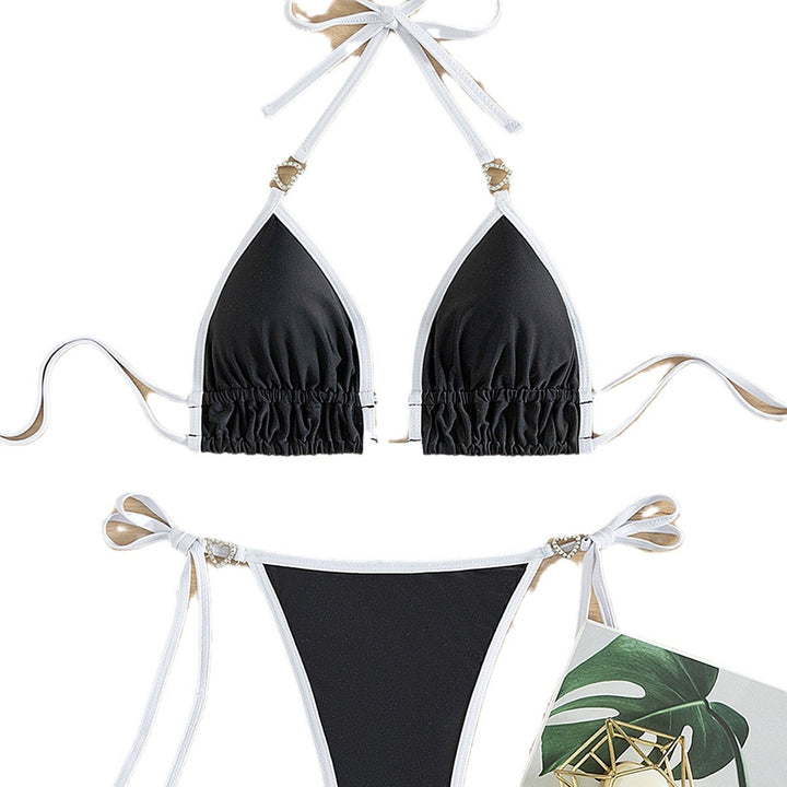 Ladies triangle bikini with charm detailing Mune Fashion