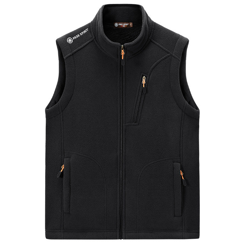 Men's fleece thermal vest with organizer chest pocket and wind-resistant structure Mune Fashion