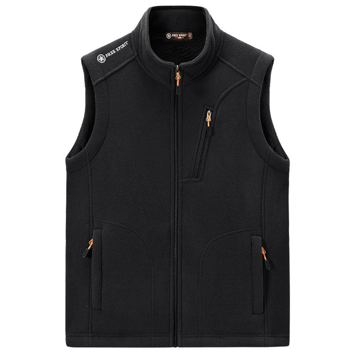 Men's fleece thermal vest with organizer chest pocket and wind-resistant structure Mune Fashion