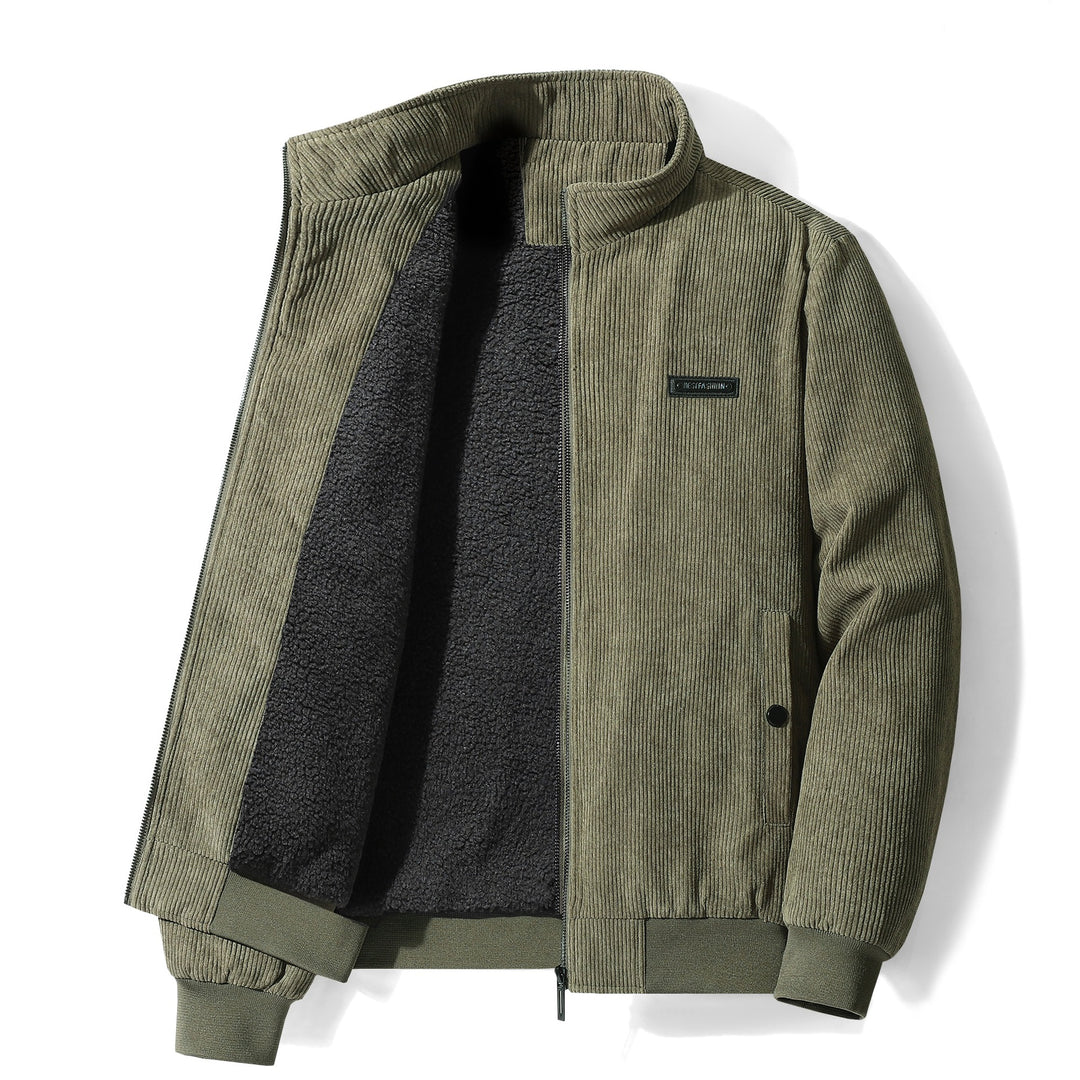 Men's Fashion Fleece Jacket in Cord Design Mune Fashion