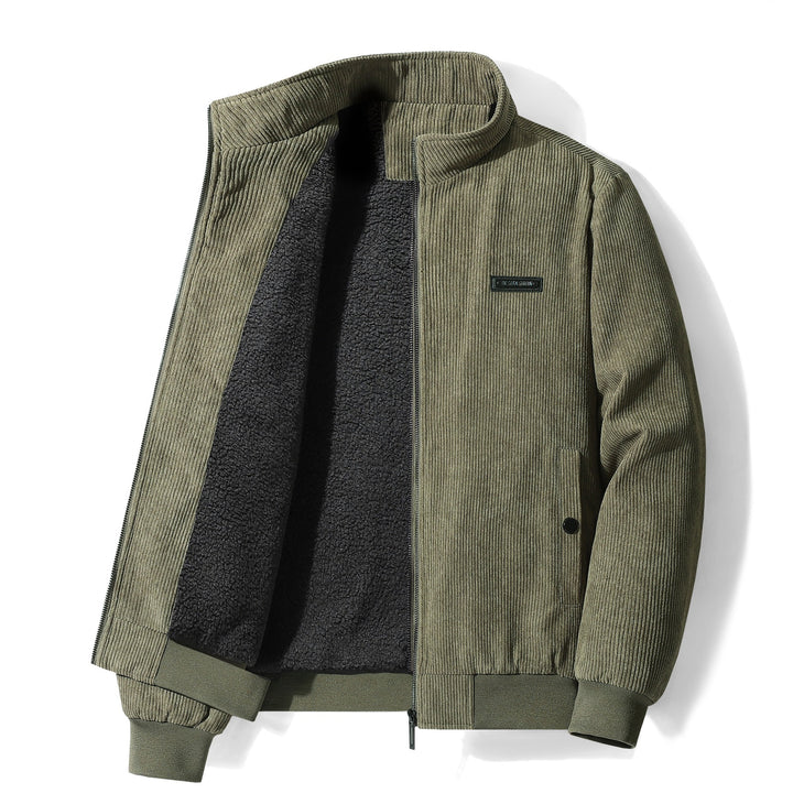 Men's Fashion Fleece Jacket in Cord Design Mune Fashion
