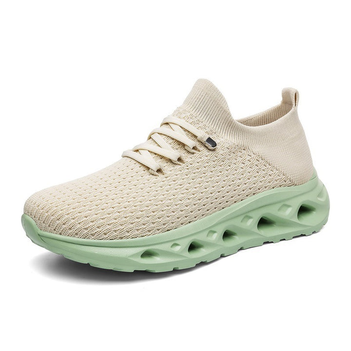 Unisex Breathable Knitted Sneakers with Sock-Like Shaft and Cushioning Hollow Sole Mune Fashion