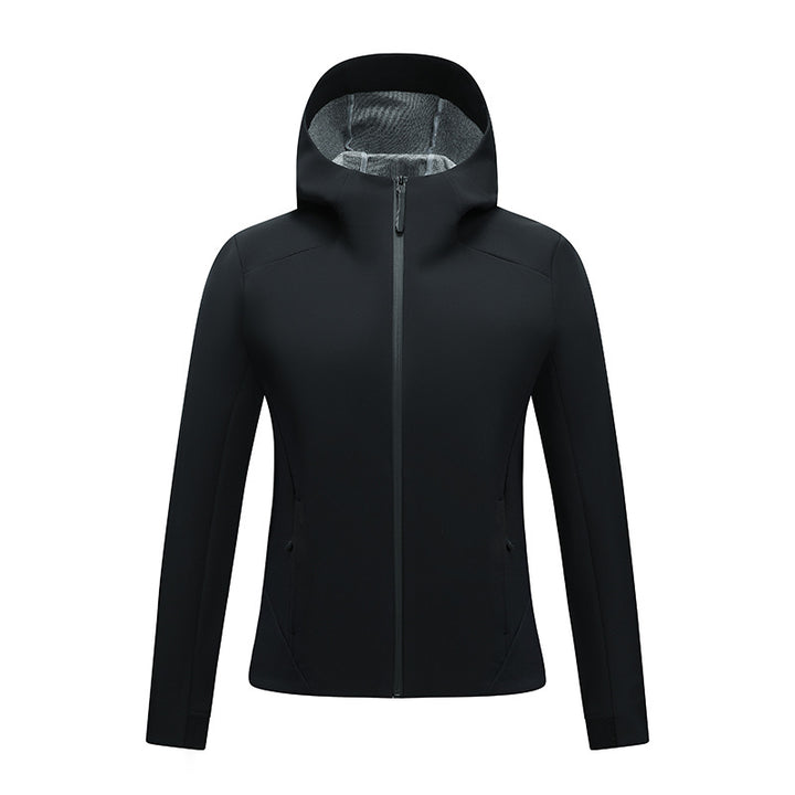 Women's softshell jacket with hood, tailored and windproof outdoor jacket Mune Fashion