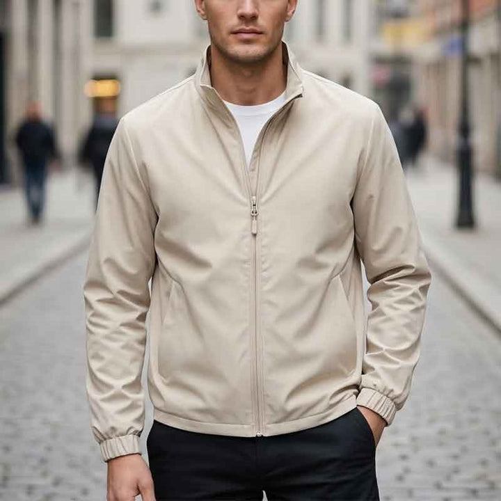 Men's Breathable Transitional Jacket with Practical Stand-Up Collar Mune Fashion