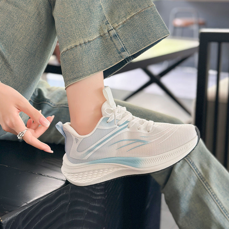 Women's Lightweight Running Sneakers with Thick Cushioning Platform Sole and Breathable Mesh Upper Mune Fashion