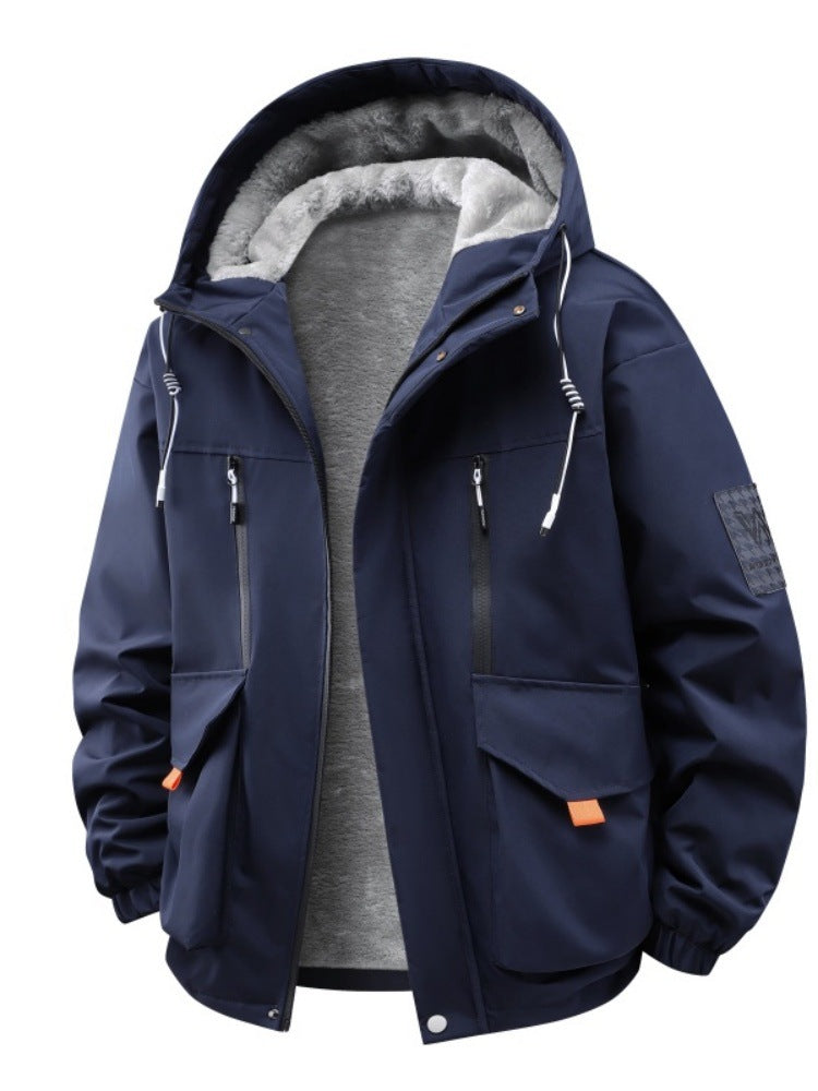 Men's Technical Outdoor Jacket with Teddy Lining, Windproof Outer Layer and Multifunction Pockets Mune Fashion