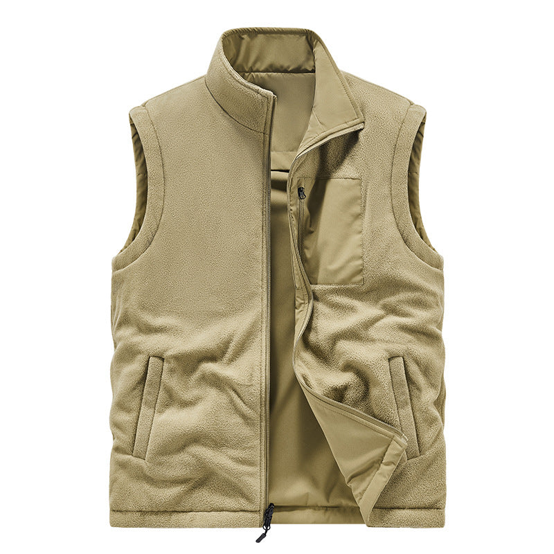 Men's lightweight technical outdoor vest with stand-up collar, mesh lining, and zippered pockets Mune Fashion