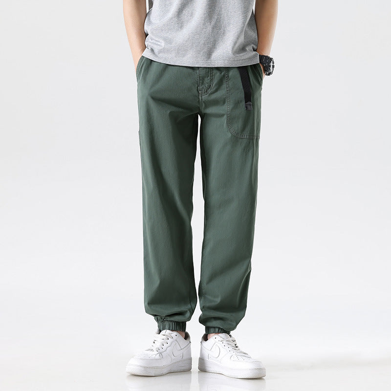 Herren Cargojoggerhose aus Baumwoll-Twill mit Tunnelzugbund und geripptem Knöchelabschluss Mune Fashion