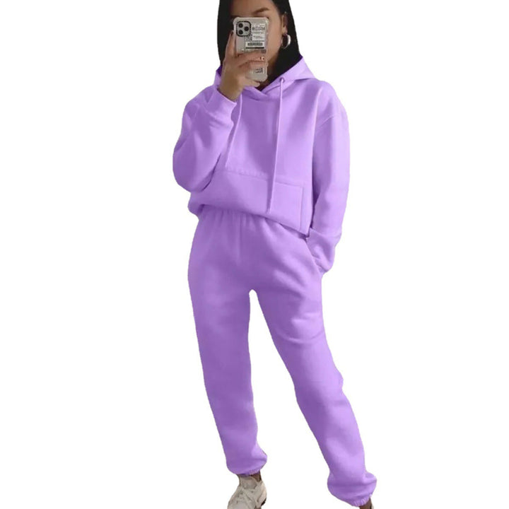 Women's cozy oversized hoodie and high-waist jogging pants set Mune Fashion