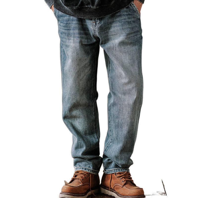 Men's Comfortable Indigo Denim Jeans Mune Fashion
