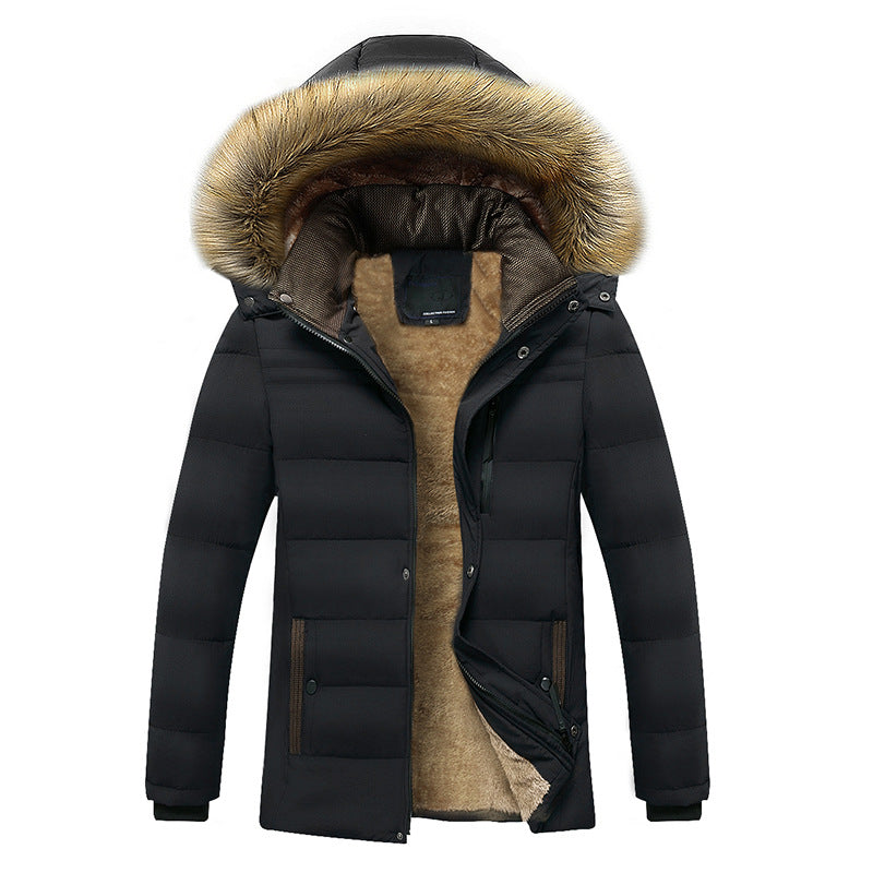 Men's Thermal Parka with cozy faux fur lining and removable hood Mune Fashion