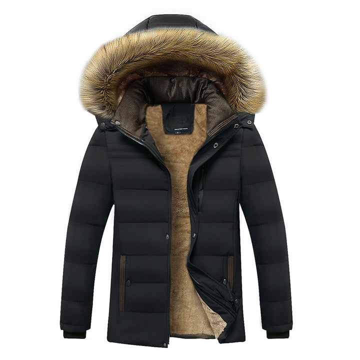 Men's Thermal Parka with cozy faux fur lining and removable hood Mune Fashion