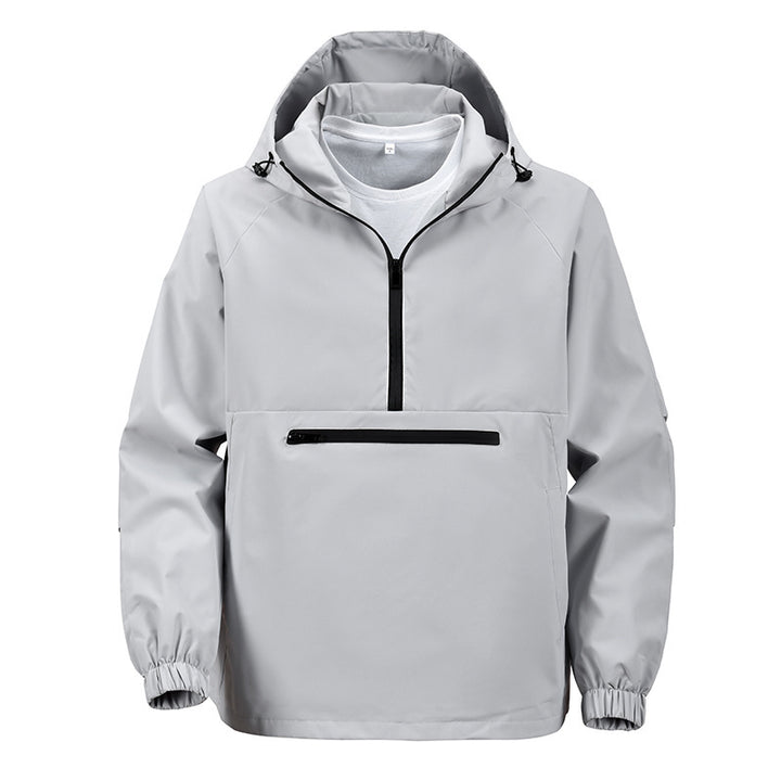 Men's Practical Windbreaker with Hood and Zipper Pockets Mune Fashion