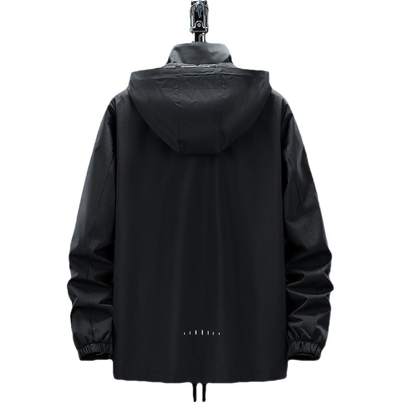 Men's Lightweight Softshell Outdoor Jacket with Hood, Wind and Water Repellent Surface Mune Fashion