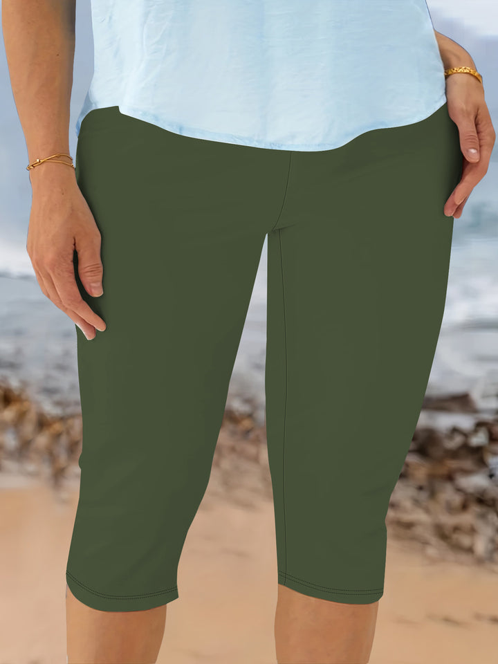 Ladies' Capri Biker Shorts with High Waist and Supportive Compression Mune Fashion