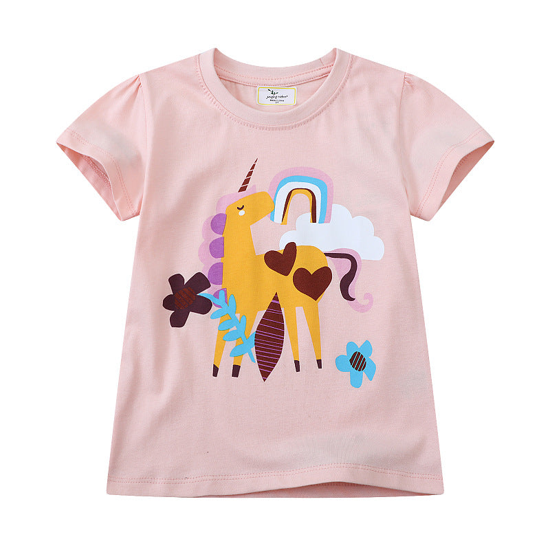 Girls T-shirt with colorful unicorn motif Mune Fashion