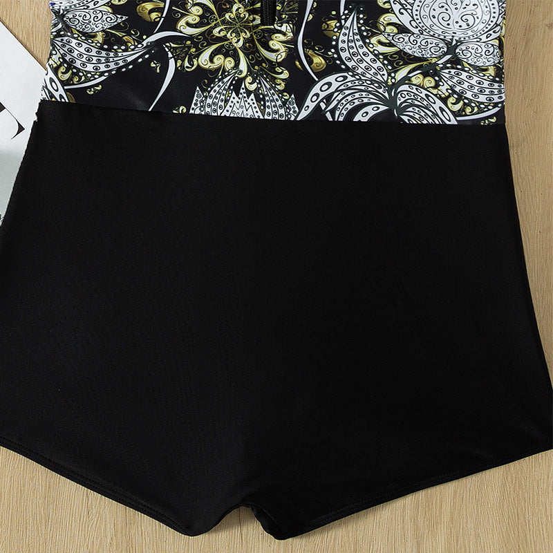 Women's swimsuit with short sleeve and floral design Mune Fashion