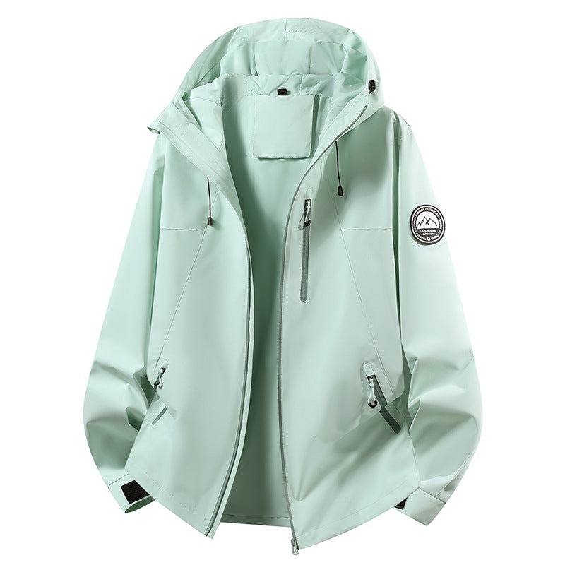 Unisex ultralight waterproof hooded jacket with welded seams and chest zipper Mune Fashion