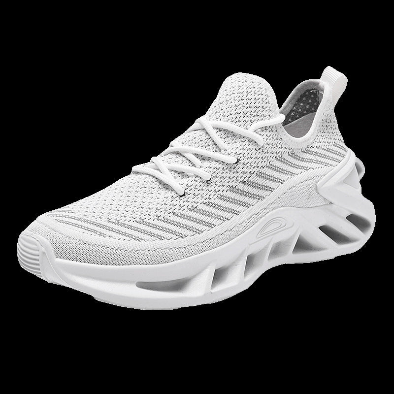 Unisex knitted casual shoe with elastic entry and sculptural cut-out sole Mune Fashion