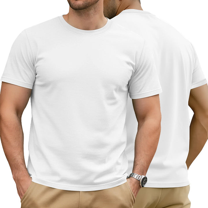 Men's Nan Basic Short Sleeve T-Shirt made of high-quality cotton blend with round neck, flat seams, and regular fit Mune Fashion