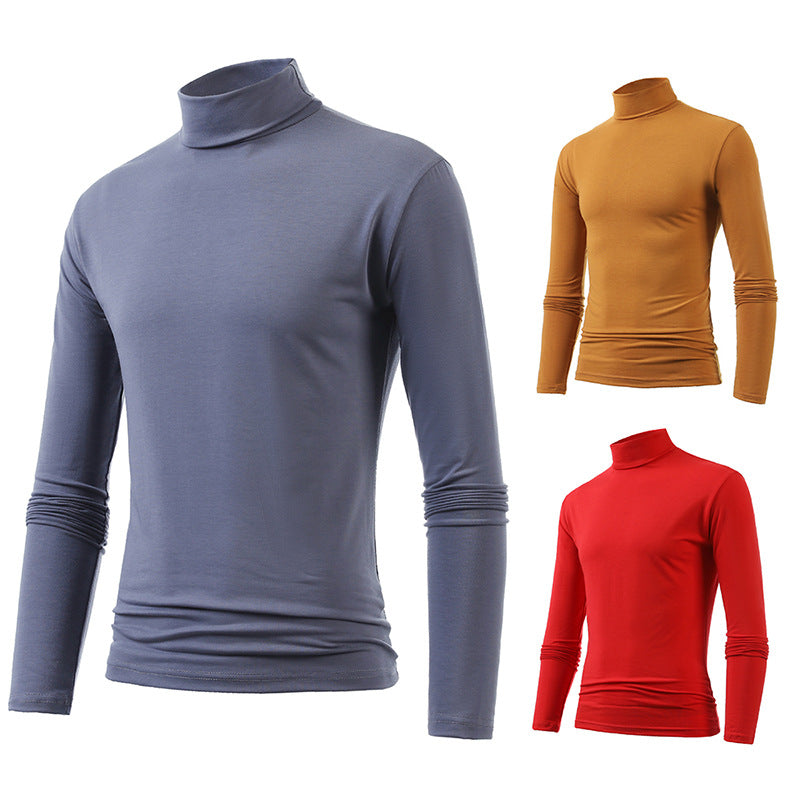 Men's slim turtleneck long sleeve shirt made of fine cotton stretch Slim Fit Mune Fashion