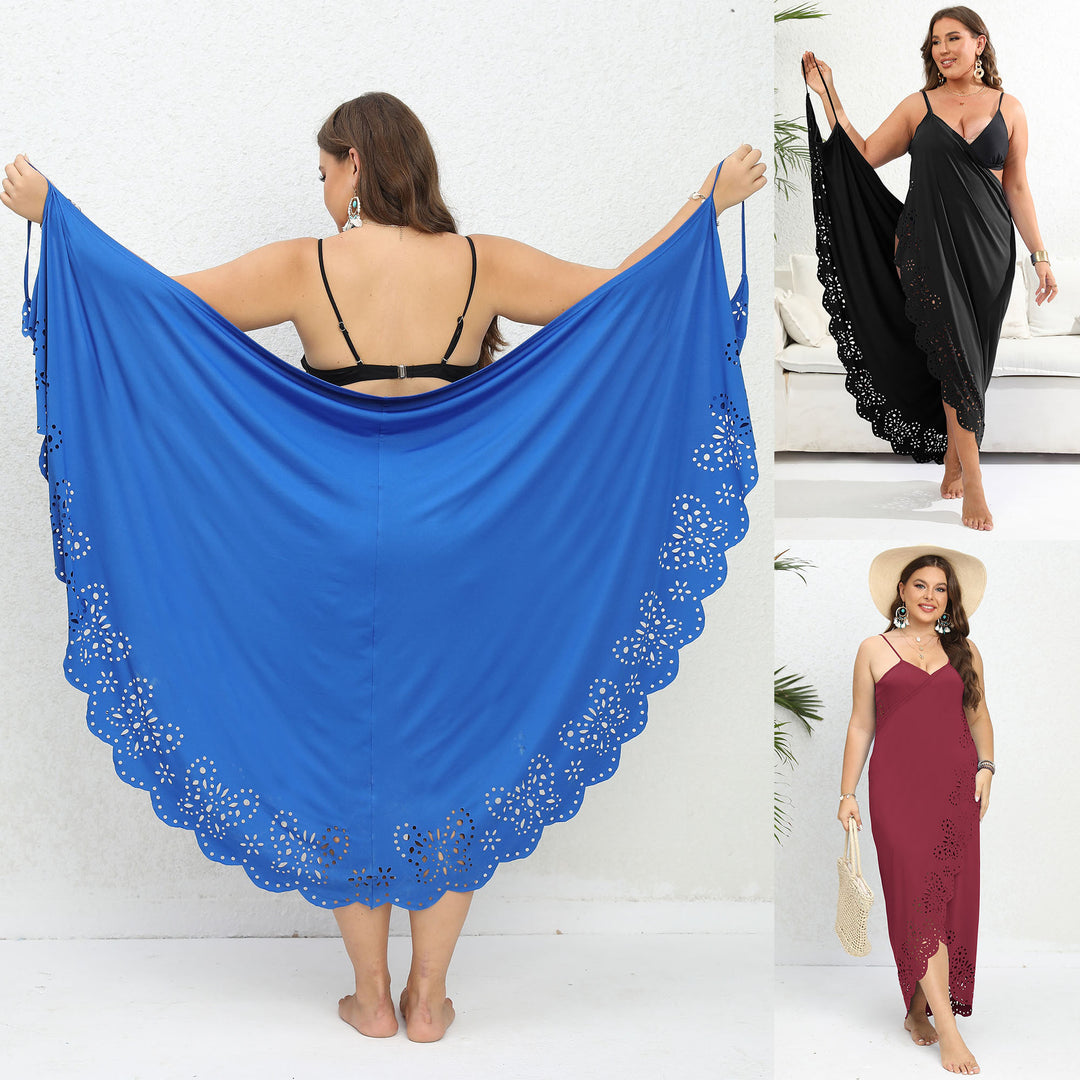 Women's chic beach cover-up with floral cut Mune Fashion