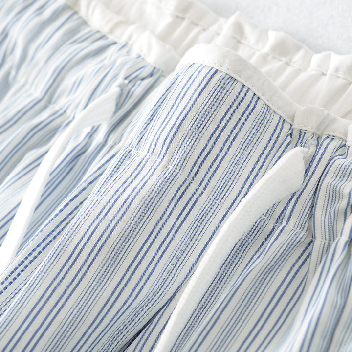 Women's Wide Culotte Pants with Drawstring Waist and Patch Pockets