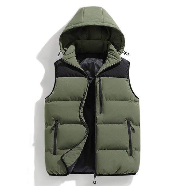 Men's Padded Outdoor Vest with Hood Mune Fashion