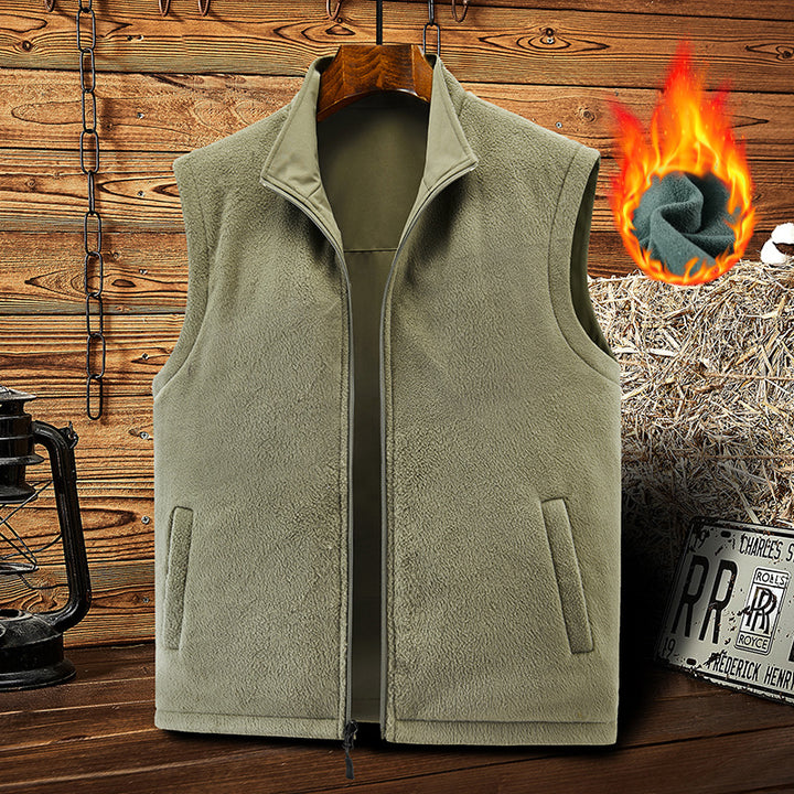 Men's functional vest in urban utility style with organizer pockets and stand-up collar Mune Fashion