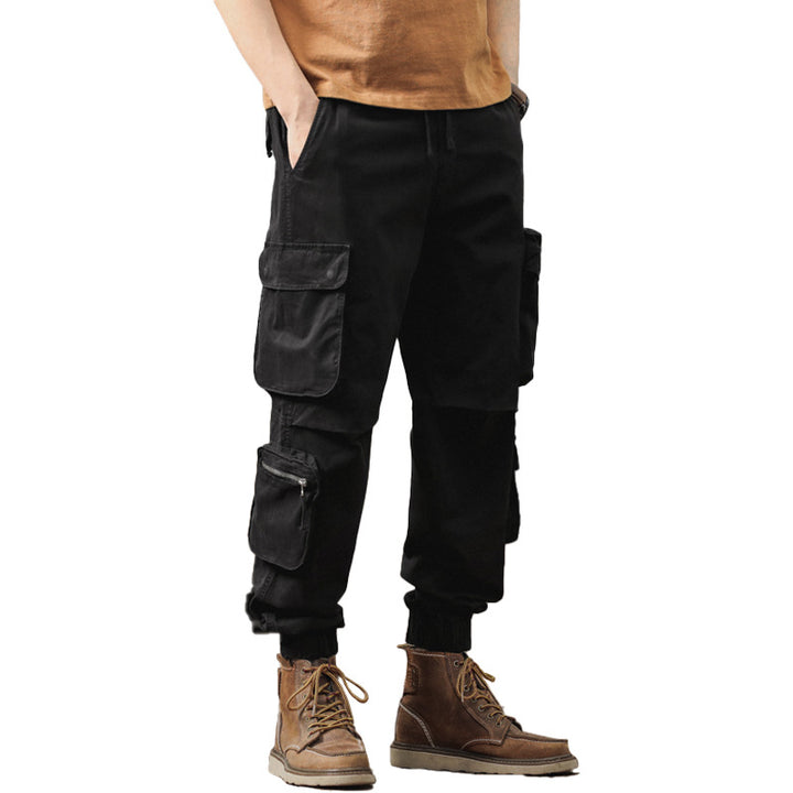 Herren Cargo-Joggerhose im Utility-Workwear-Stil mit Tunnelzugbund, elastischen Bündchen und Multifunktionstaschen Mune Fashion