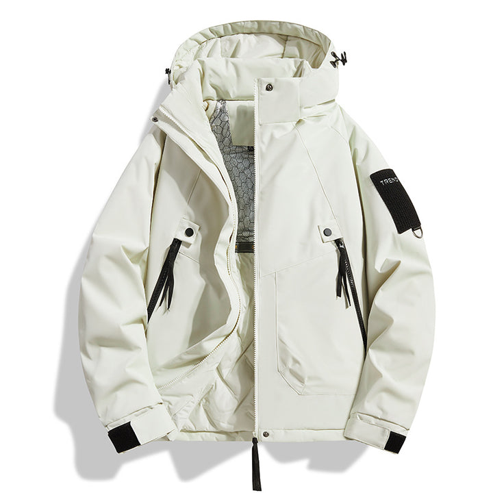 Men's insulated hooded field jacket with quilted thermal lining, windproof shell & utility pockets Mune Fashion