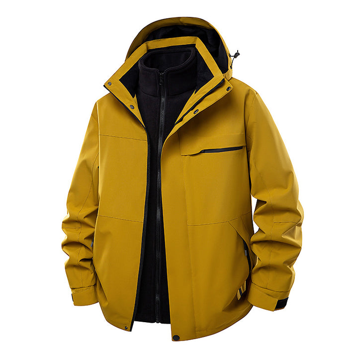 Men's Waterproof Outdoor Jacket with Adjustable Hood Mune Fashion