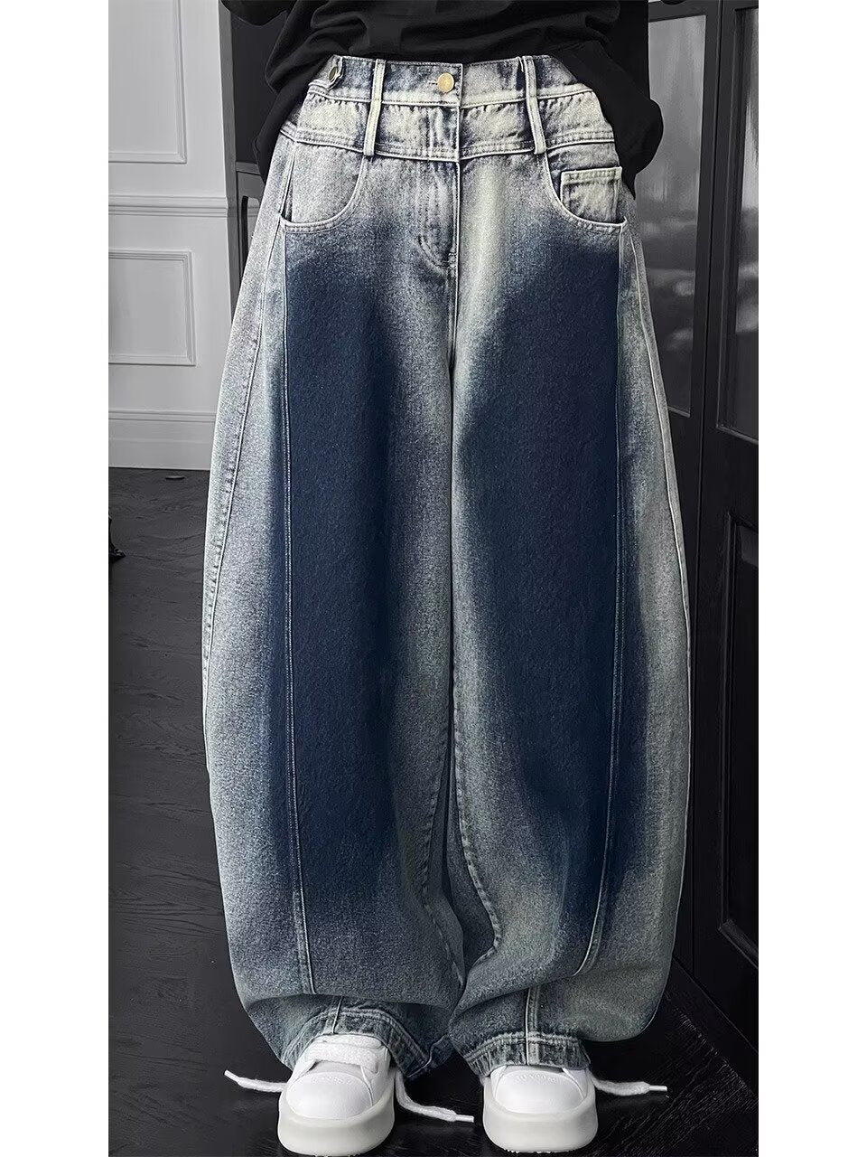 Women's Comfortable and Stylish Baggy Jeans Mune Fashion