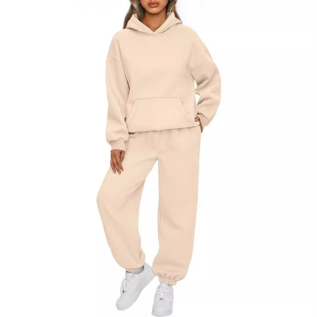 Women's Boxy Hoodie and Palazzo Jogger Set with Elastic Ankle Band Mune Fashion