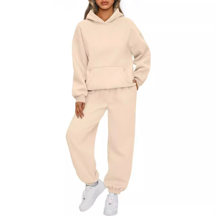 Women's Boxy Hoodie and Palazzo Jogger Set with Elastic Ankle Band Mune Fashion